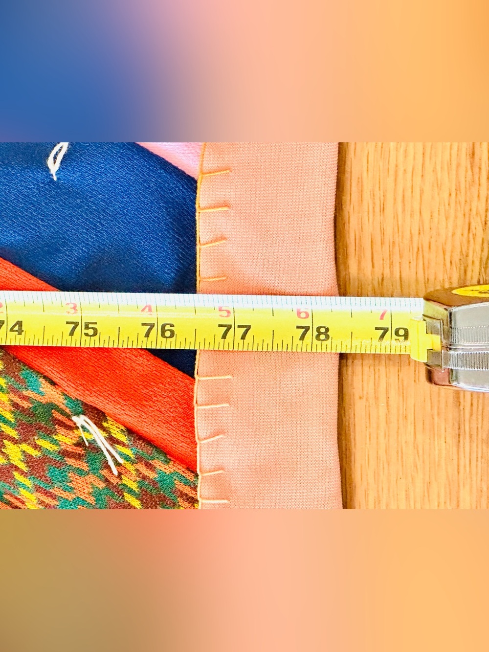 VTG Multi-Color Handmade Patchwork String Herringbone Quilt - Picture 10 of 16